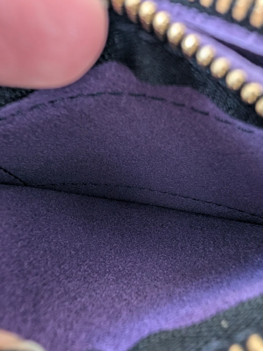 Portland Leather Goods Zip-Zap Duo Wallet Empire Purple Leather Keychain